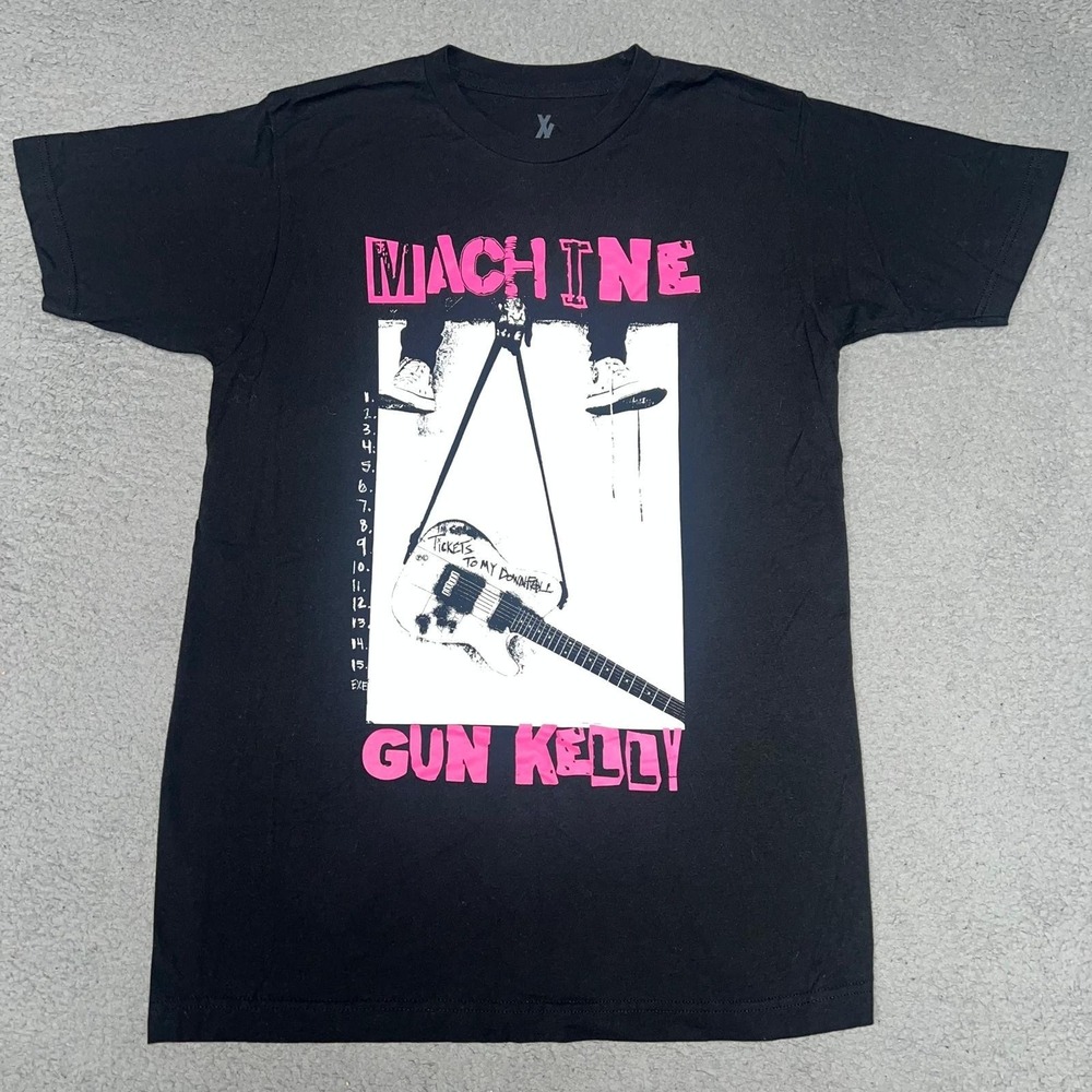 Machine Gun Kelly Tickets To My Downfall T Shirt Men's Size M Black 2-Sided Tee